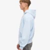 Överdimensionerad hoodie i ekologiskt bomull med dragkedja – polarblå