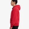 Överdimensionerad hoodie i ekologiskt bomull med dragkedja – scharlakansröd