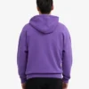 Överdimensionerad hoodie i ekologiskt bomull med dragkedja – ultraviolett