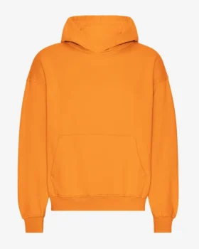 Överdimensionerad hoodie i ekologiskt bomull – solig orange