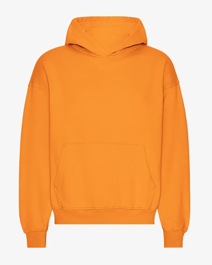 Överdimensionerad hoodie i ekologiskt bomull – solig orange