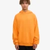 Överdimensionerad hoodie i ekologiskt bomull – solig orange