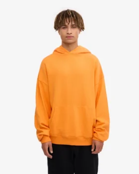 Överdimensionerad hoodie i ekologiskt bomull – solig orange