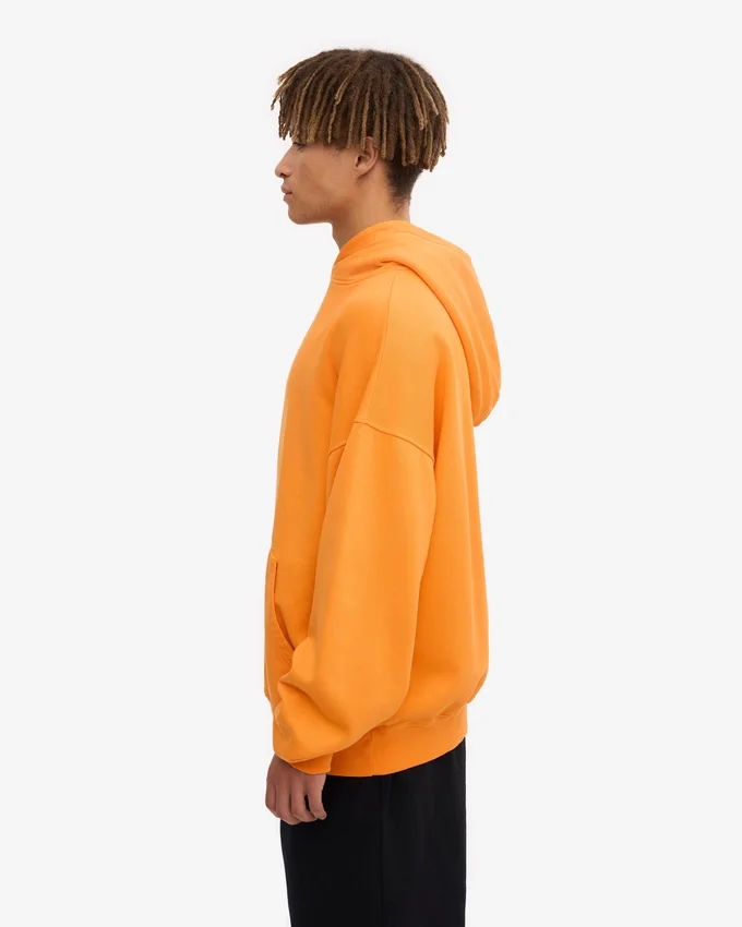 Överdimensionerad hoodie i ekologiskt bomull – solig orange