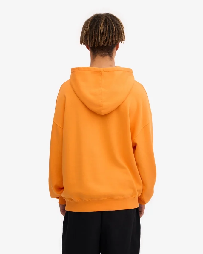 Överdimensionerad hoodie i ekologiskt bomull – solig orange