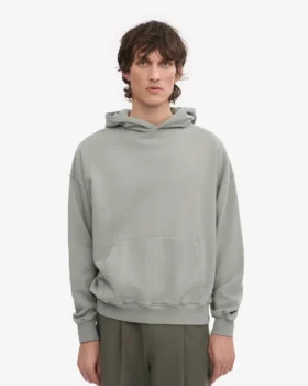 Överdimensionerad hoodie i ekologiskt bomull – stålblå