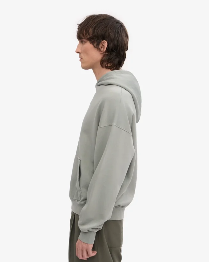 Överdimensionerad hoodie i ekologiskt bomull – stålblå