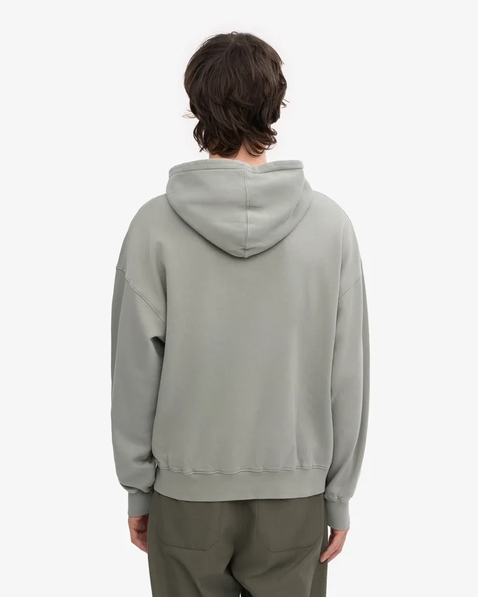 Överdimensionerad hoodie i ekologiskt bomull – stålblå