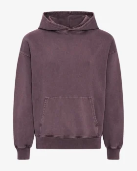 Överdimensionerad hoodie i ekologiskt tyg – blekt druvblå