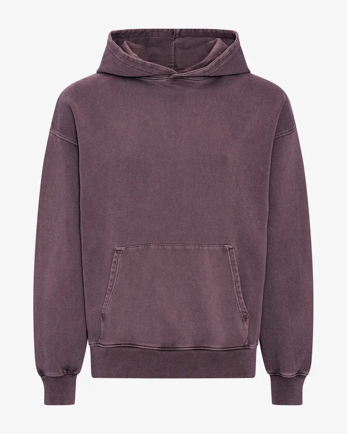 Överdimensionerad hoodie i ekologiskt tyg – blekt druvblå
