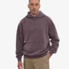 Överdimensionerad hoodie i ekologiskt tyg – blekt druvblå