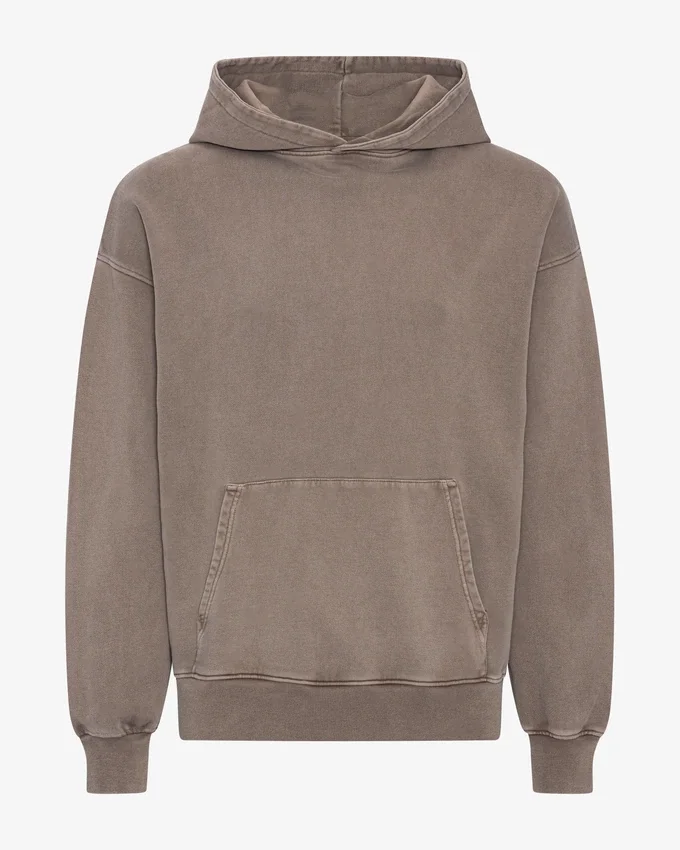 Överdimensionerad hoodie i ekologiskt tyg – blekt khaki