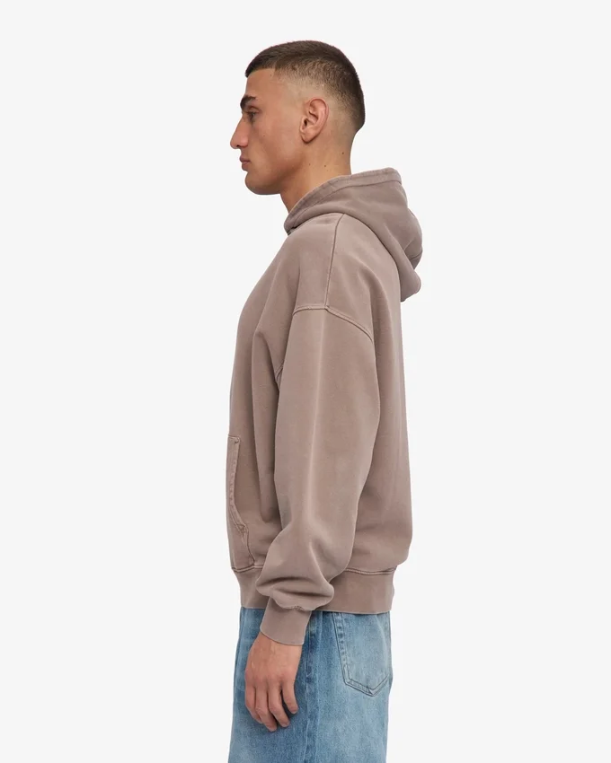 Överdimensionerad hoodie i ekologiskt tyg – blekt khaki