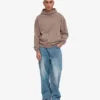Överdimensionerad hoodie i ekologiskt tyg – blekt khaki