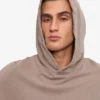 Överdimensionerad hoodie i ekologiskt tyg – blekt khaki