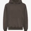 Överdimensionerad hoodie i ekologiskt tyg – blekt lergrå