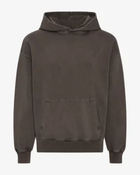 Överdimensionerad hoodie i ekologiskt tyg – blekt lergrå