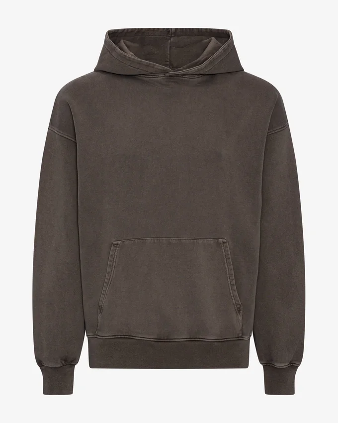 Överdimensionerad hoodie i ekologiskt tyg – blekt lergrå