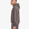 Överdimensionerad hoodie i ekologiskt tyg – blekt lergrå