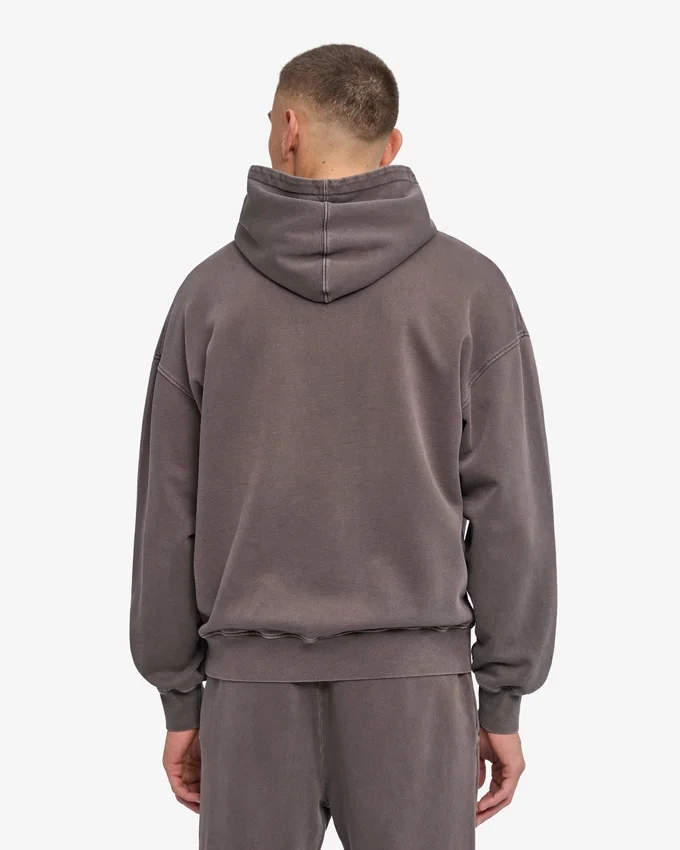 Överdimensionerad hoodie i ekologiskt tyg – blekt lergrå