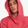 Överdimensionerad hoodie i ekologiskt tyg – blekt rött