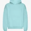 Överdimensionerad hoodie i ekologiskt tyg – blågrön