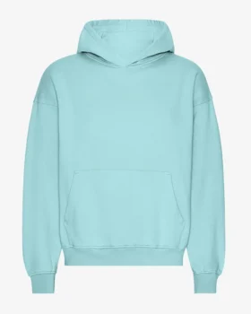 Överdimensionerad hoodie i ekologiskt tyg – blågrön