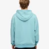 Överdimensionerad hoodie i ekologiskt tyg – blågrön