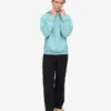 Överdimensionerad hoodie i ekologiskt tyg – blågrön