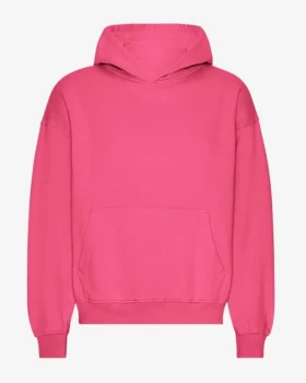Överdimensionerad hoodie i ekologiskt tyg – Bubblegumrosa