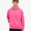 Överdimensionerad hoodie i ekologiskt tyg – Bubblegumrosa