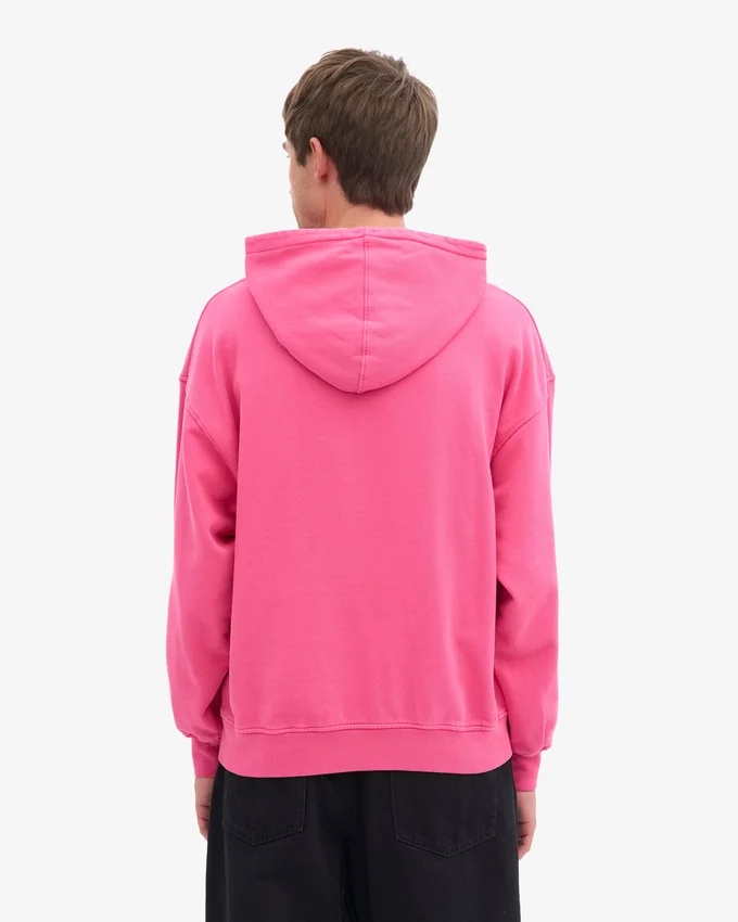 Överdimensionerad hoodie i ekologiskt tyg – Bubblegumrosa