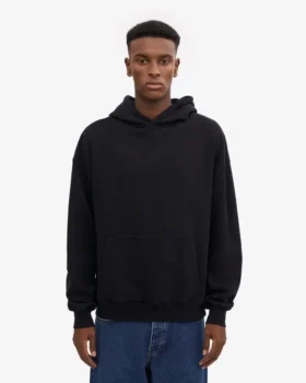 Överdimensionerad hoodie i ekologiskt tyg – djupsvart
