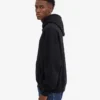 Överdimensionerad hoodie i ekologiskt tyg – djupsvart