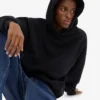 Överdimensionerad hoodie i ekologiskt tyg – djupsvart