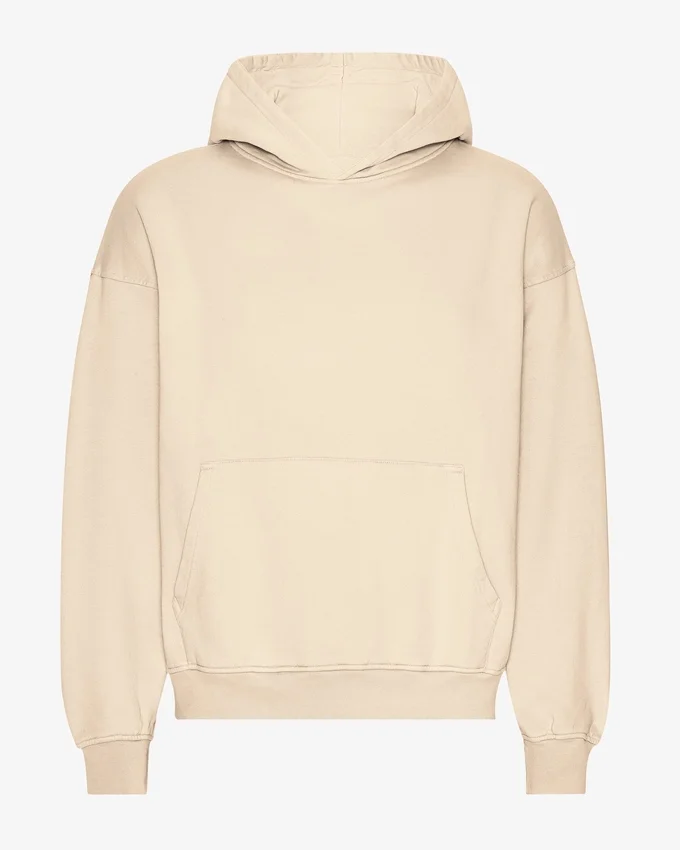 Överdimensionerad hoodie i ekologiskt tyg – elfenbensvit