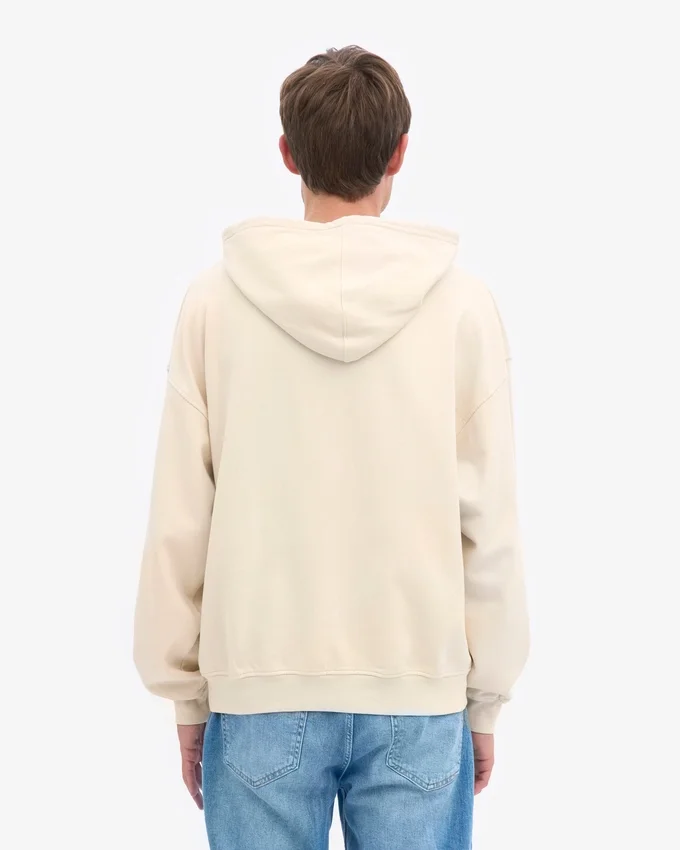 Överdimensionerad hoodie i ekologiskt tyg – elfenbensvit