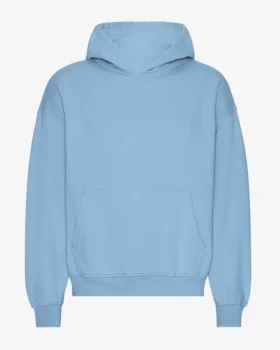 Överdimensionerad hoodie i ekologiskt tyg – havsblå