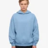 Överdimensionerad hoodie i ekologiskt tyg – havsblå