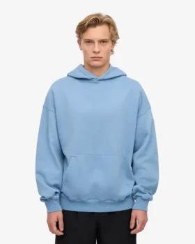 Överdimensionerad hoodie i ekologiskt tyg – havsblå