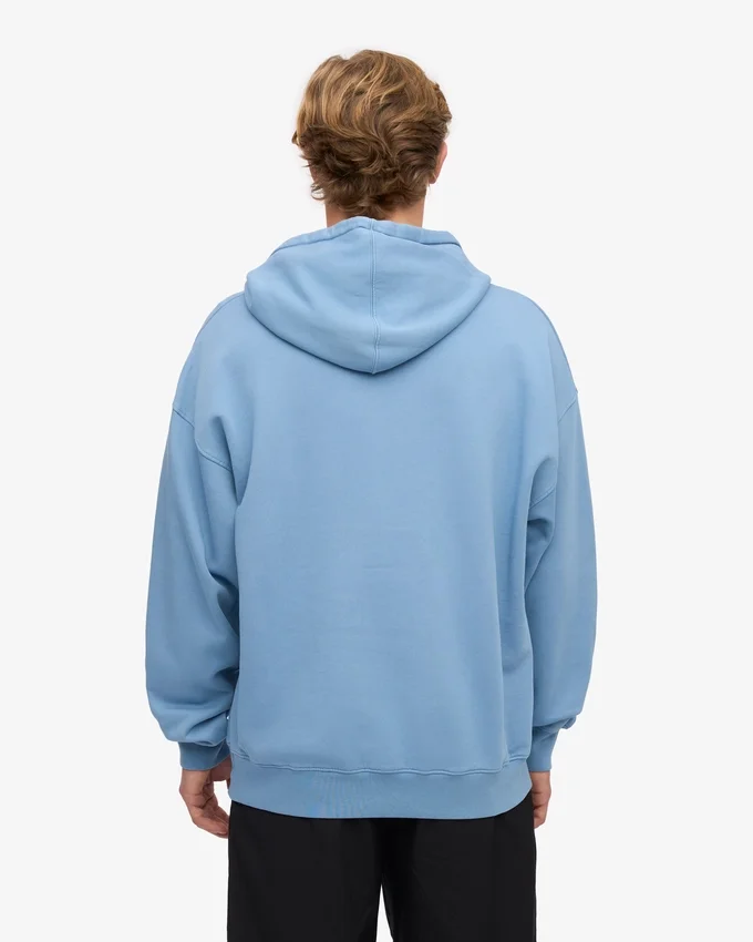Överdimensionerad hoodie i ekologiskt tyg – havsblå