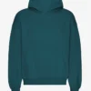 Överdimensionerad hoodie i ekologiskt tyg – havsgrön