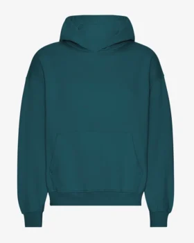 Överdimensionerad hoodie i ekologiskt tyg – havsgrön