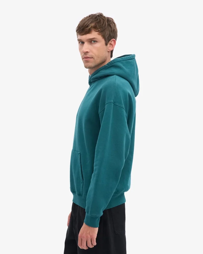 Överdimensionerad hoodie i ekologiskt tyg – havsgrön