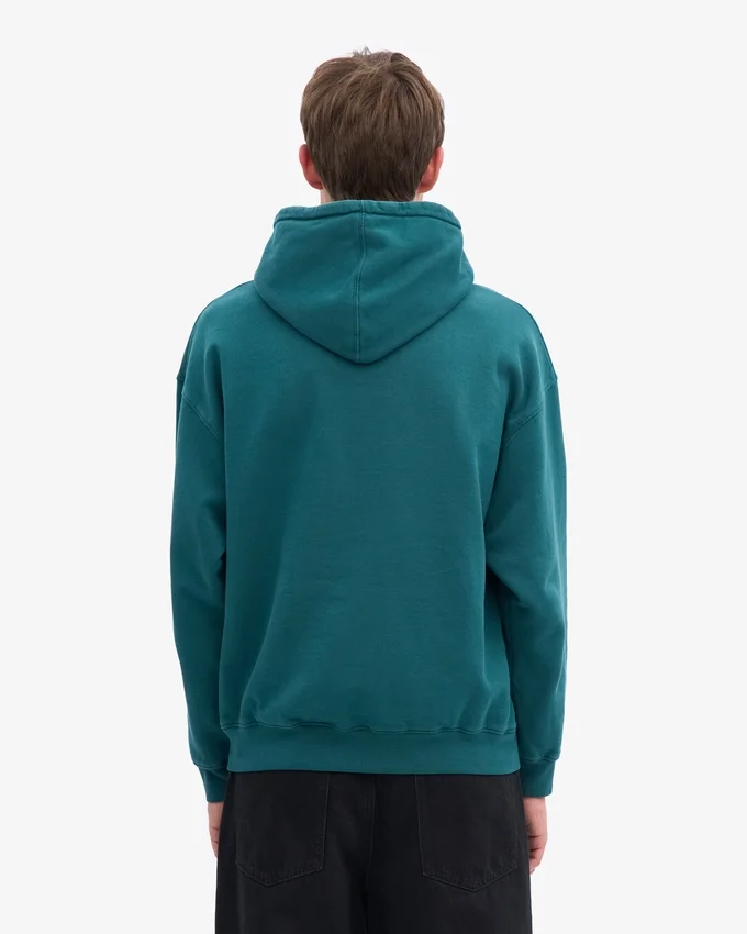 Överdimensionerad hoodie i ekologiskt tyg – havsgrön