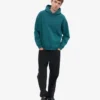 Överdimensionerad hoodie i ekologiskt tyg – havsgrön