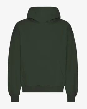 Överdimensionerad hoodie i ekologiskt tyg – jaktgrön
