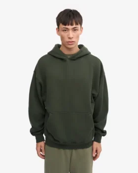 Överdimensionerad hoodie i ekologiskt tyg – jaktgrön