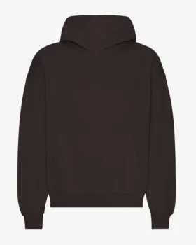 Överdimensionerad hoodie i ekologiskt tyg – kaffebrun