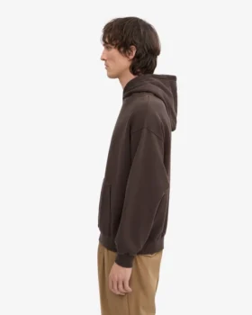 Överdimensionerad hoodie i ekologiskt tyg – kaffebrun